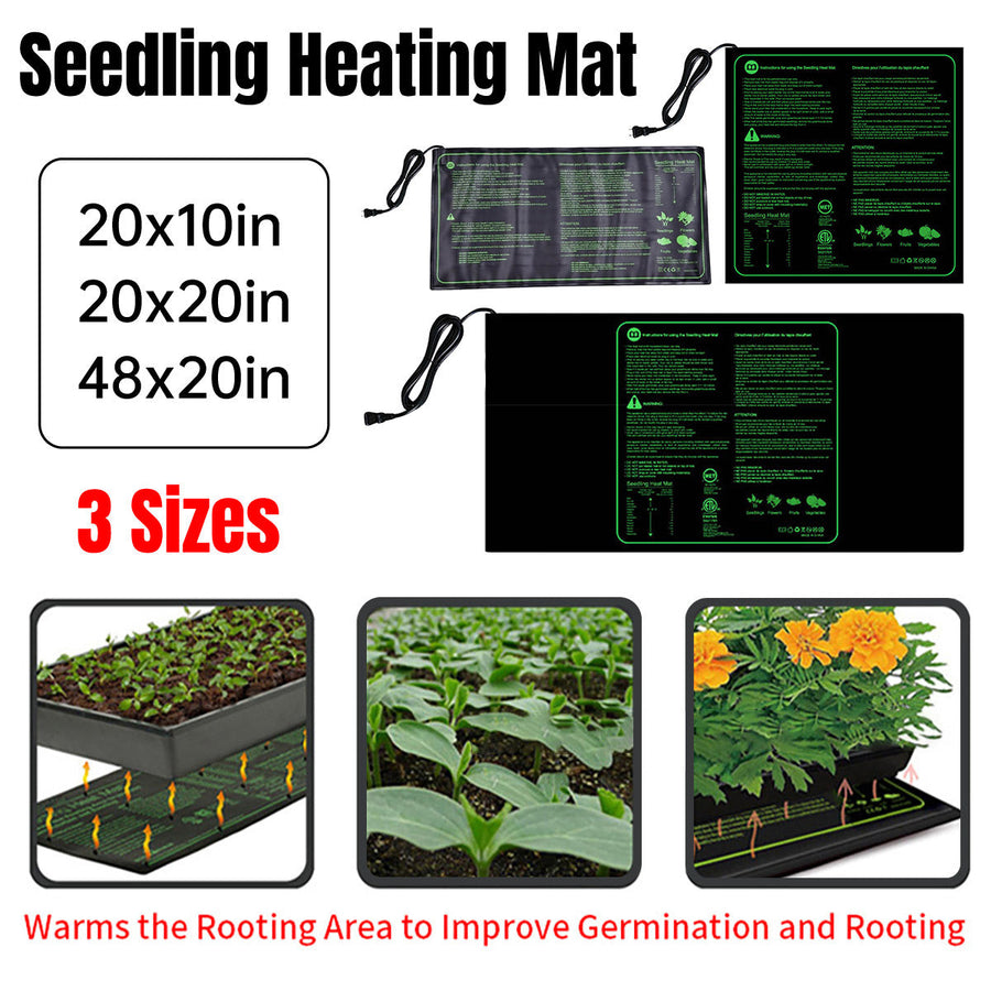 Waterproof Seedling Heat Mat ETL Certified Seed Germination Pad Plant Growth - 48*20in