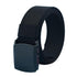 Canvas Web Belt Tactical Nylon Outdoor Waistband Mens Non Metal Buckle - Black