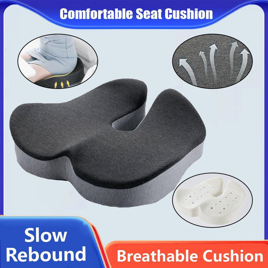 Slow Rebound Memory Foam Seat Cushion Office Chair Pad for Sedentary Hip Support
