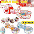 3 in 1 Play Tent Set with Tunnel and Ball Pit for Indoor and Outdoor Fun - 50 PCS Ocean Ball