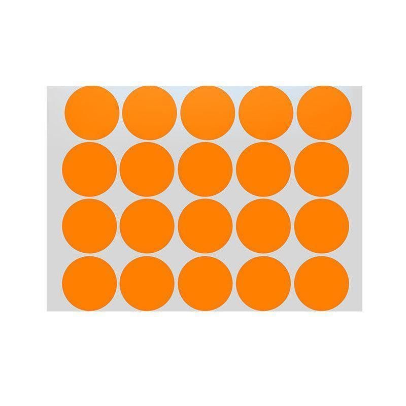 Orange Assorted Sizes Colour Sticker Dots Adhesive Round Labels Circular Spot Scrapbook - 50mm*8 Dots
