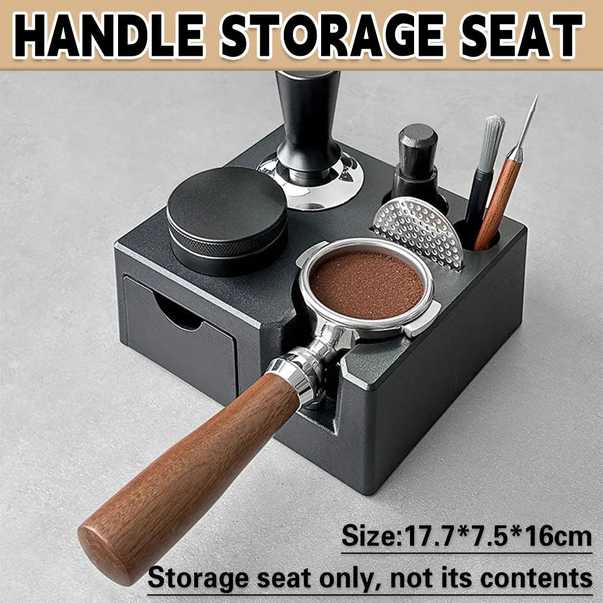 Coffee Tamper Holder Base for Portafilter Stand Rack Espresso Powder Storage