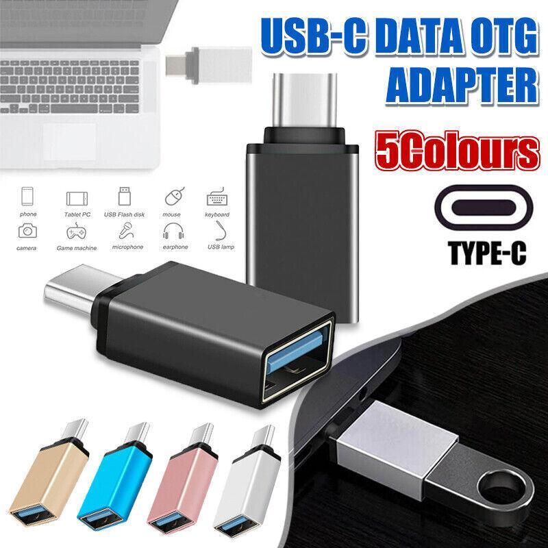 USB Type-C to USB 3.0 Adapter OTG Converter for Phone Tablet Laptop - Black