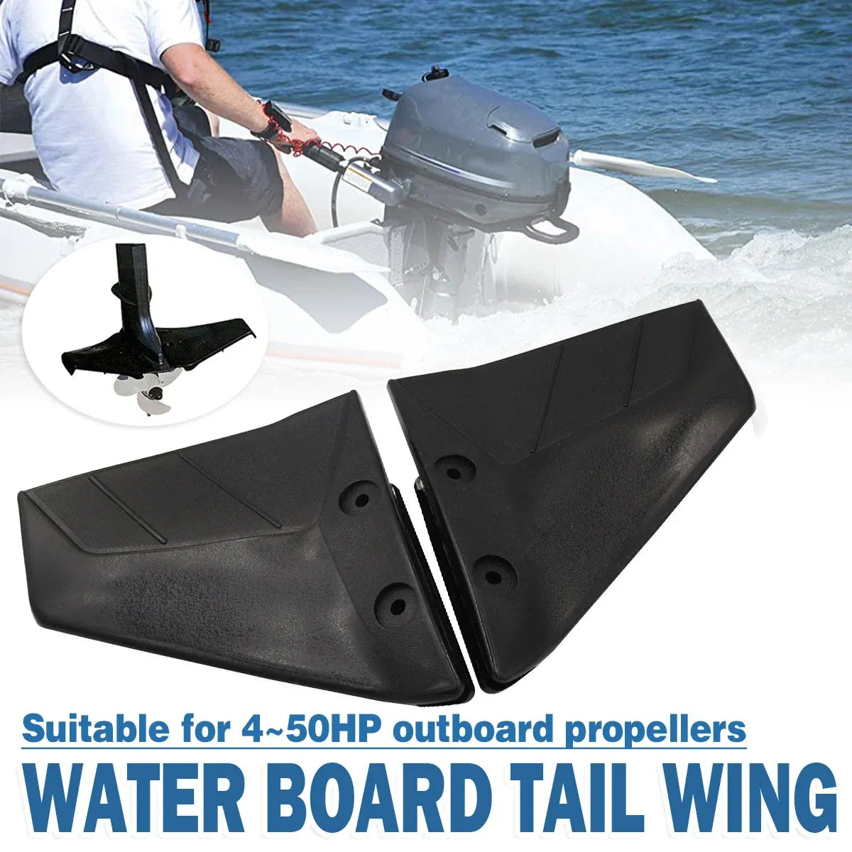 Outboard Engine Hydrofoil Stabilizer Marine Tail Wing Plate for Boat Motor Parts