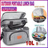 10L Insulated Lunch Bag Waterproof Cooler Bag with Strap for Picnic Work Travel