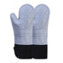 Kitchen Heat Resistant Gloves Pair Cooking Oven Mitts Baking BBQ Insulated Glove - Grey