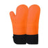 2pcs Insulated Oven Mitts Heat Resistant Gloves for Kitchen Household Use - Orange