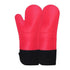 2pcs Insulated Oven Mitts Heat Resistant Gloves for Kitchen Household Use - Red