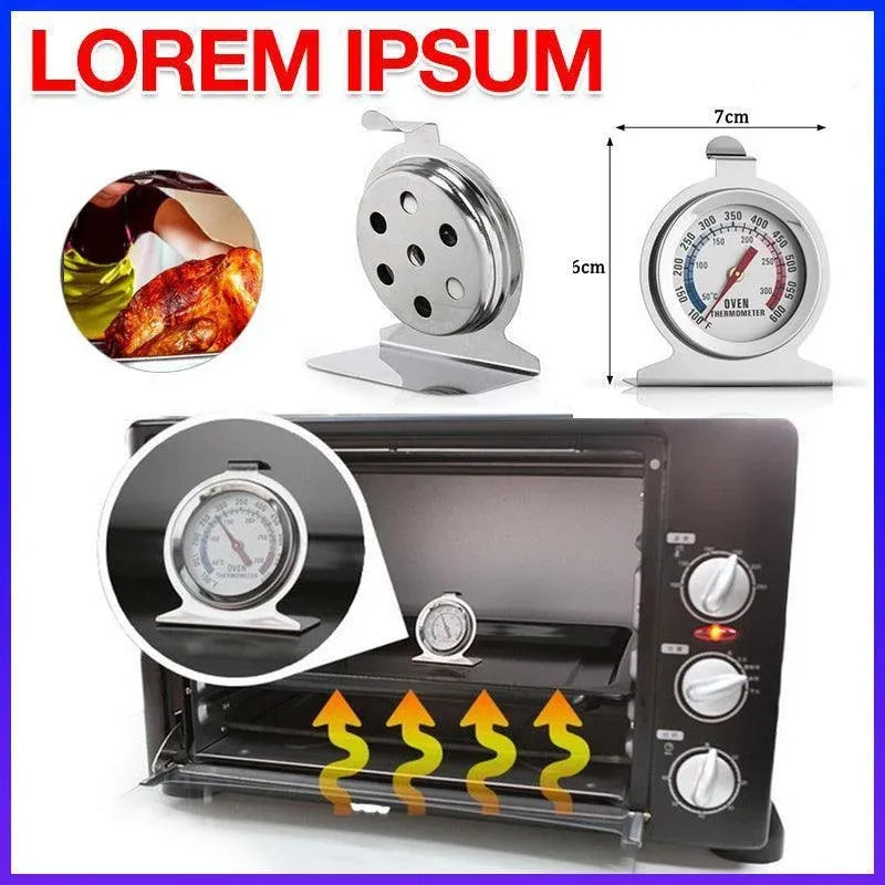 Stainless Steel Oven Thermometer Large Dial Kitchen Food Temperature  Au Stock