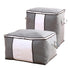 1/4X Bamboo Charcoal Clothes & Quilt Storage Bag with Zipper Box - 2xVertical + 2xHorizontal