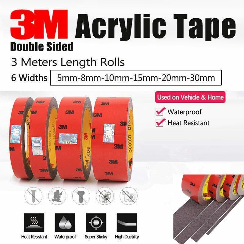 Vehicle 3M Strong Permanent Double Sided Super Sticky Versatile Roll Tape Craft - 30mm