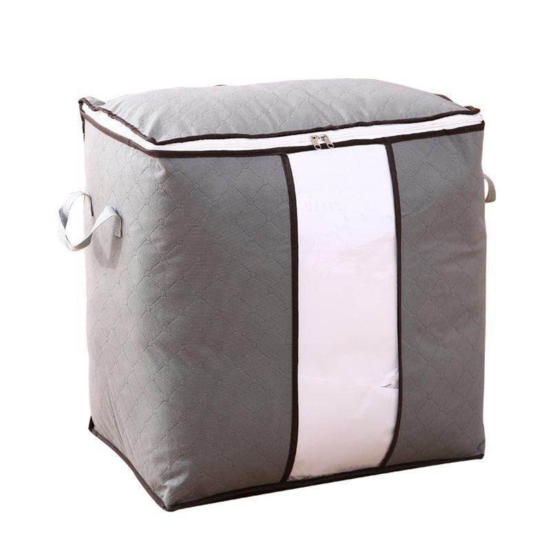 1/4X Bamboo Charcoal Clothes & Quilt Storage Bag with Zipper Box - 4 x Vertical