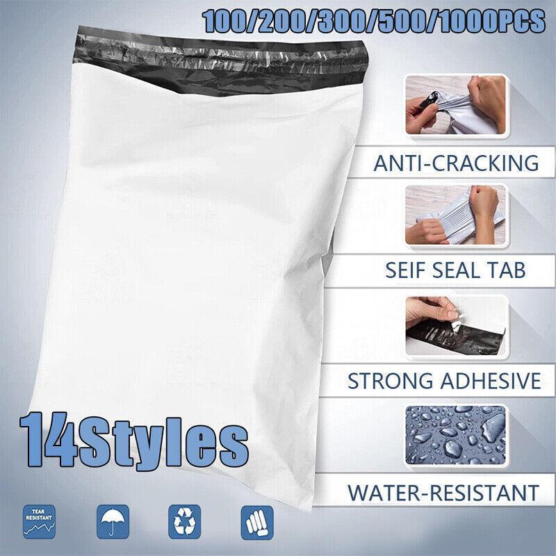 Poly Mailer Bags Mailing Satchel Plastic Courier Self Sealing Packing - 50*60cm *100 PCS