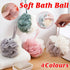Bath Ball Mermaid Loofah Sponge Bath Puff Soft Ball Body Exfoliate Wash Shower - Pink
