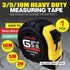 Steel Measuring Tape with Lock Rubber Grip Metric and Inch Ruler 3M 5M 10M - 5M