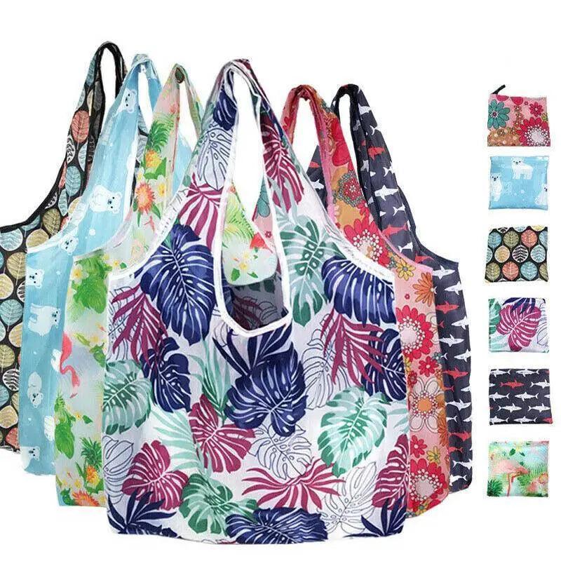 Reusable Foldable Light Waterproof Shopping Bags Carry bag Grocery Big - B-21