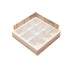 Clear Plastic Nine-grid Cake Box Pack of 10 Storage Containers High Quality - White