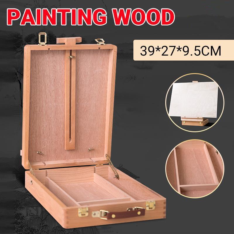 Portable Folding Easel Art Drawing Painting Wood Table Desktop Box Board