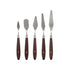 5Pcs Stainless Steel Artist Oil Painting Palette Knife Spatula Paint Tools Set - Brown