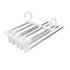 5 In 1 Stainless-Steel Pants Rack Hanger Wardrobe Shelves Magic Multi-Functional White - 1PC
