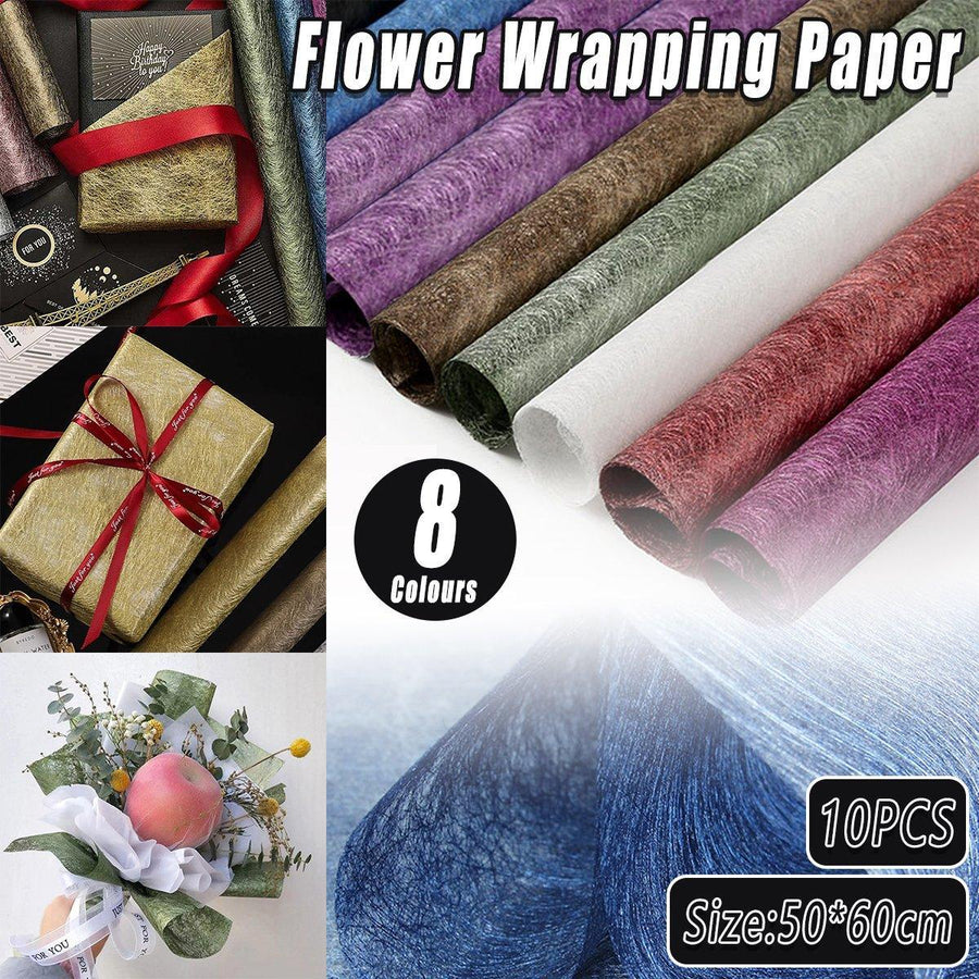 10pcs High Quality Flower Wrapping Paper DIY Bouquet Gift Wrap Floral Supplies - Army Green