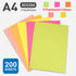 A4 Coloured Paper 70/80GSM Multi Colours for Craft Scrapbook School Project - 5-Colour