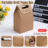 50PCS Portable Kraft Paper Gift Boxes for Birthday Holiday Wrapping