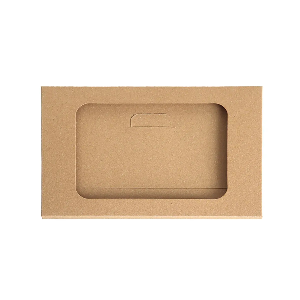 100PCS Windowed Postcard Mailing Box Cardboard Envelope for Packaging Craft Use - Kraft