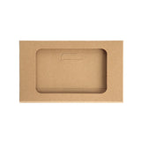 100PCS Windowed Postcard Mailing Box Cardboard Envelope for Packaging Craft Use - Kraft