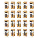 20PCS Cup Gift Boxes Sturdy with Clear Window Aesthetic for Coffee Cup Packaging - Kraft
