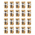 20PCS Cup Gift Boxes Sturdy with Clear Window Aesthetic for Coffee Cup Packaging - Kraft