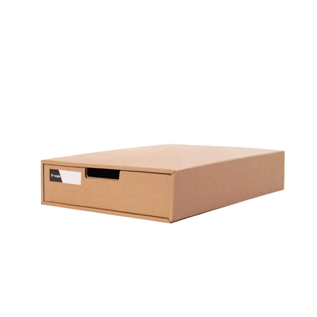 3PCS Kraft Paper Storage Box Office Desk Organizer File Document Storage Use - Kraft