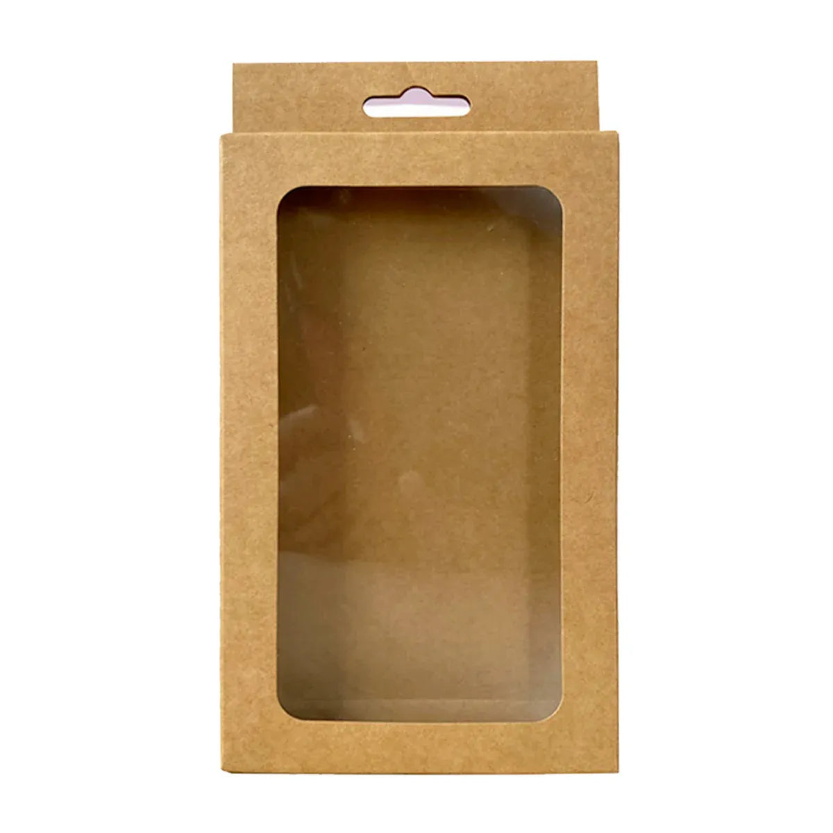 50PCS Gift Packaging Boxes Durable Clear Window for Gift Packaging Presentation - Kraft