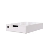 3PCS Kraft Paper Storage Box Office Desk Organizer File Document Storage Use - White