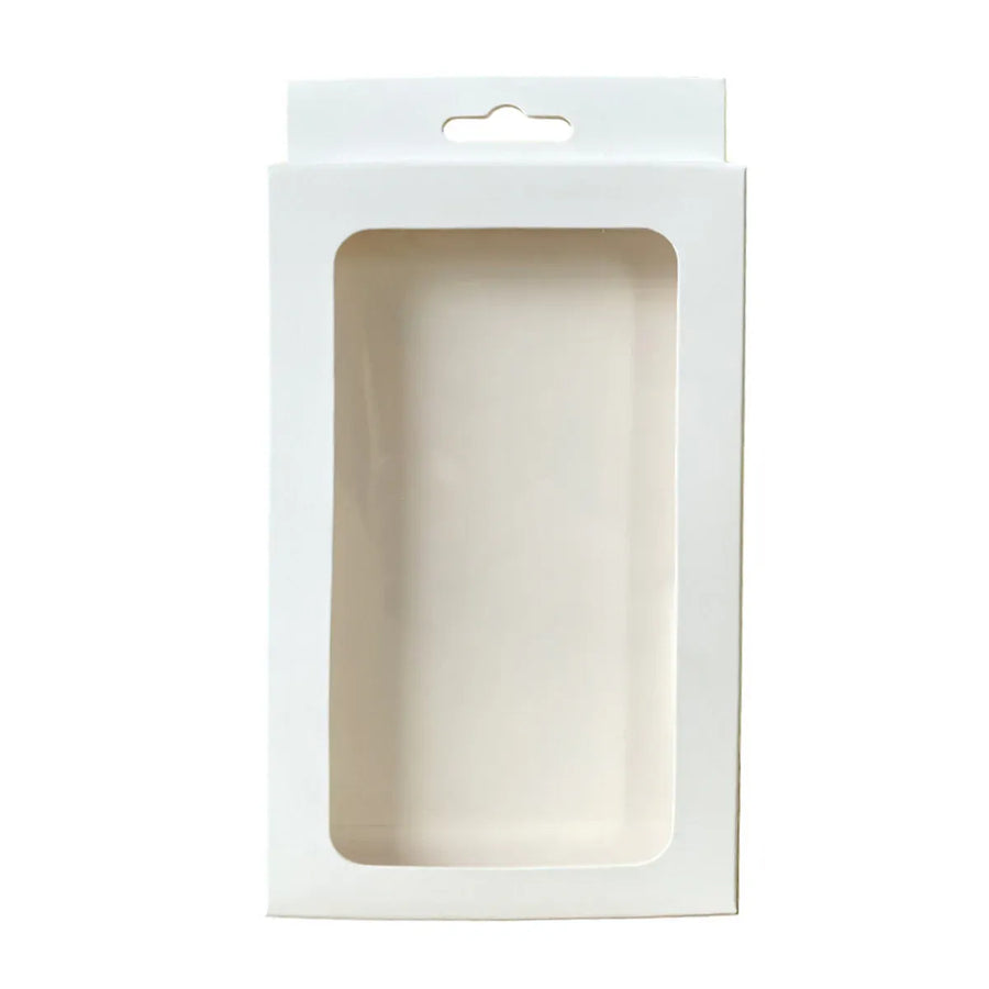 50PCS Gift Packaging Boxes Durable Clear Window for Gift Packaging Presentation - White