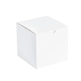 Kraft Gift Boxes 50pcs 10x10x10cm Party Favour Packaging Paper Boxes - White