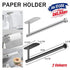 Kitchen Hanger Paper Roll Cabinet Towel Holder Organizer Rack Shelf Wall Adhesive - Silver