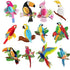 6/9/12pcs Parrot Charm Party Decoration Props Tropical Theme Decor Accessories - 12pcs
