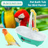 Bird Bath Tub Basin Plastic Hanging Birdcage Shower Bowl Indoor Outdoor Accessory