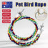 Parrot Rope Perch Colourful Bird Cage Toy Cotton Bungee Swing for Pet Birds - 60CM