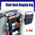 Vehicle Seat Back Organiser Insulated Storage Bag with Mesh Pockets for Travel Use