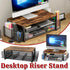 Computer Stand Riser With Drawer Storage Monitor Shelf For PC Laptop Workspace
