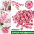10PCS Artificial Peach Blossom Branches Realistic Pink for Wedding