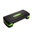 Adjustable Aerobic Step Platform Plastic Fitness Stepper for Workout Training - Green