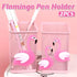 2pcs Cartoon Pink Hollow Mesh Pen Holder Multifunctional Stationery Organizer