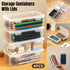 Transparent Stationery Organiser Box with Lid Pencil Pen Case Holder 4pcs Set
