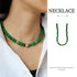 Green Natural Stone Beaded Necklace Beauty Handmade Women Simple Healing Reiki