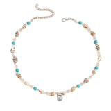 Sea Shell Conch Starfish Anklet Necklace Set for Women Beach Jewelry Gift - Pendant