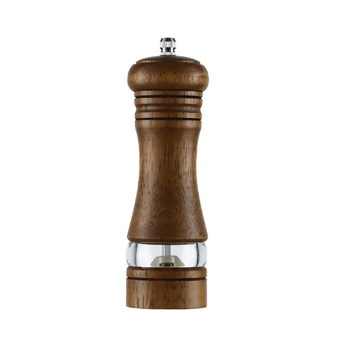Wood Pepper Grinder Manual Ceramic Core Acrylic Transparent Salt Spice Mill Set - Antique Colour