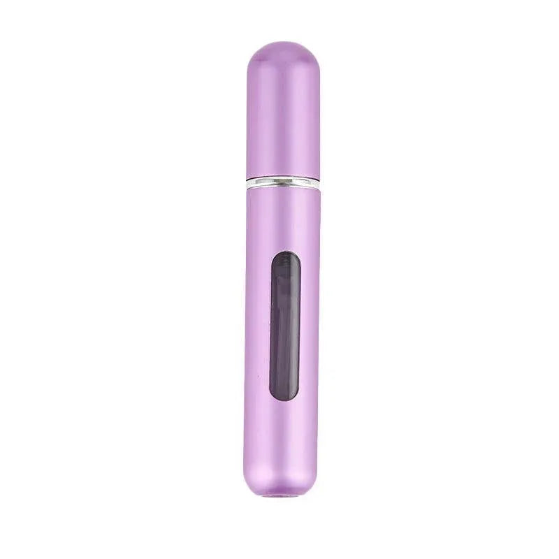Portable Perfume Atomizer Spray Bottle 8ml Refillable Scent Pump for Travel Use - Purple